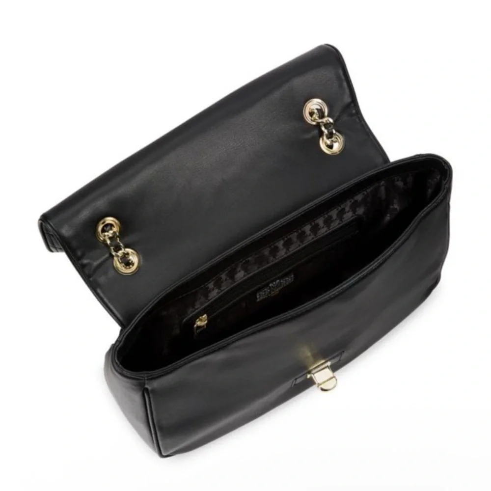 Karl Lagerfeld Black Quilted Chain Shoulder Bag - Picture 8 of 10